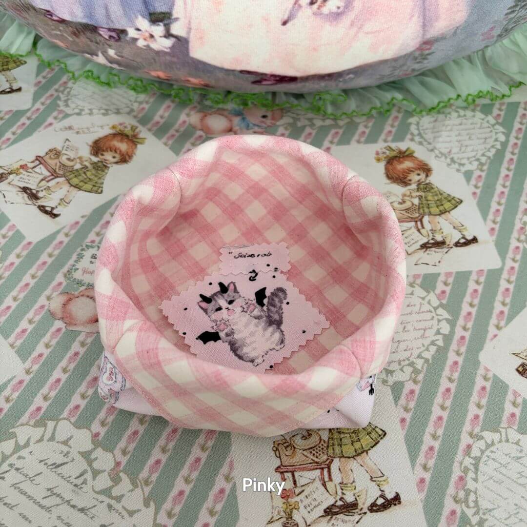 Gingham Cat Catch-All Tray