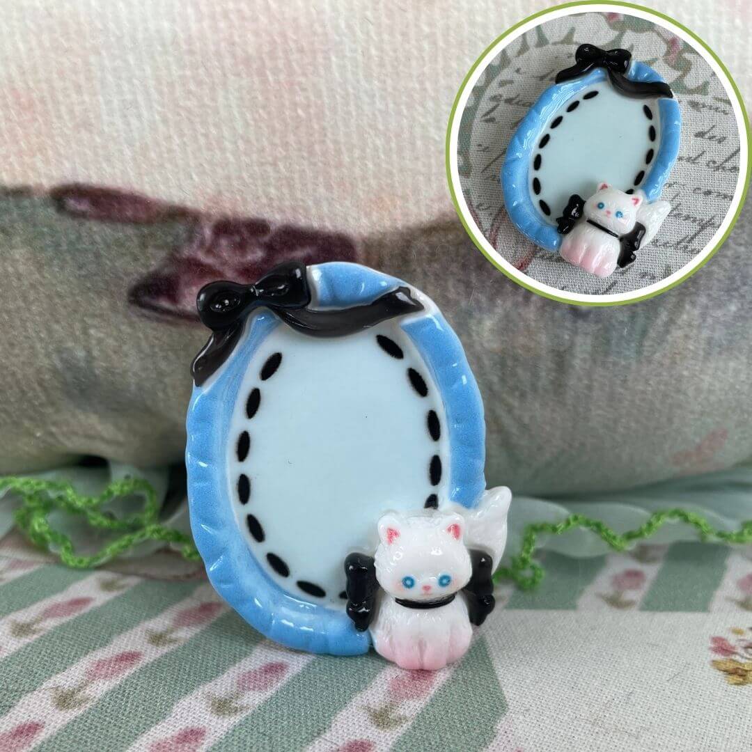 Miniature Angel Cat Plates