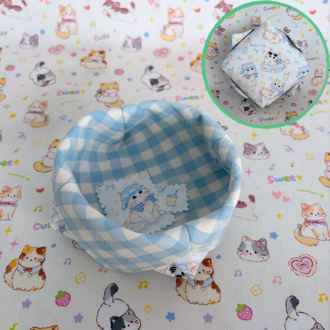 Gingham Cat Catch-All Tray