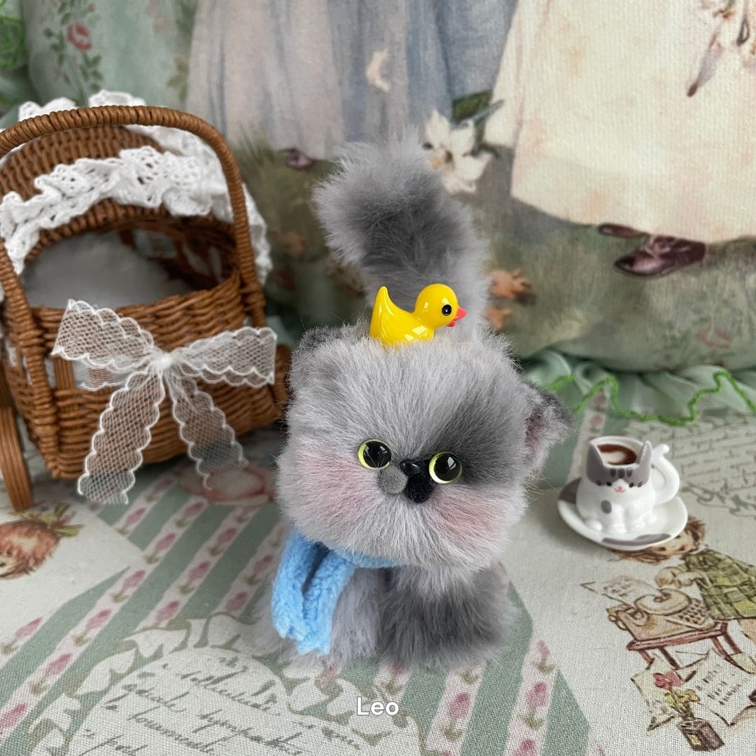 Handmade Fluffy Kitten - Gray Collection