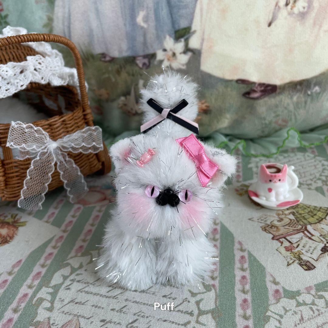 Handmade Fluffy Kitten - White Collection