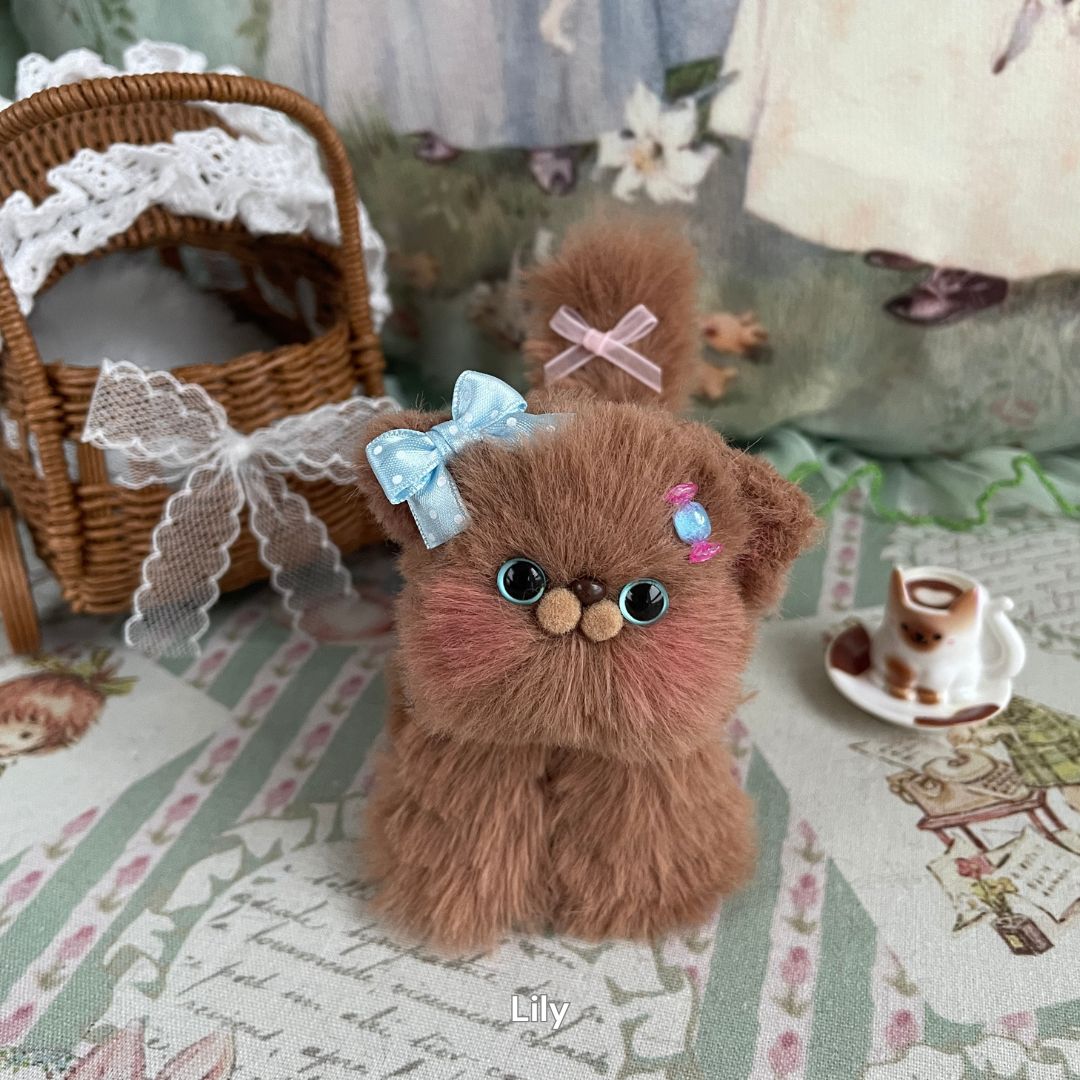 Handmade Fluffy Kitten - Brown Collection