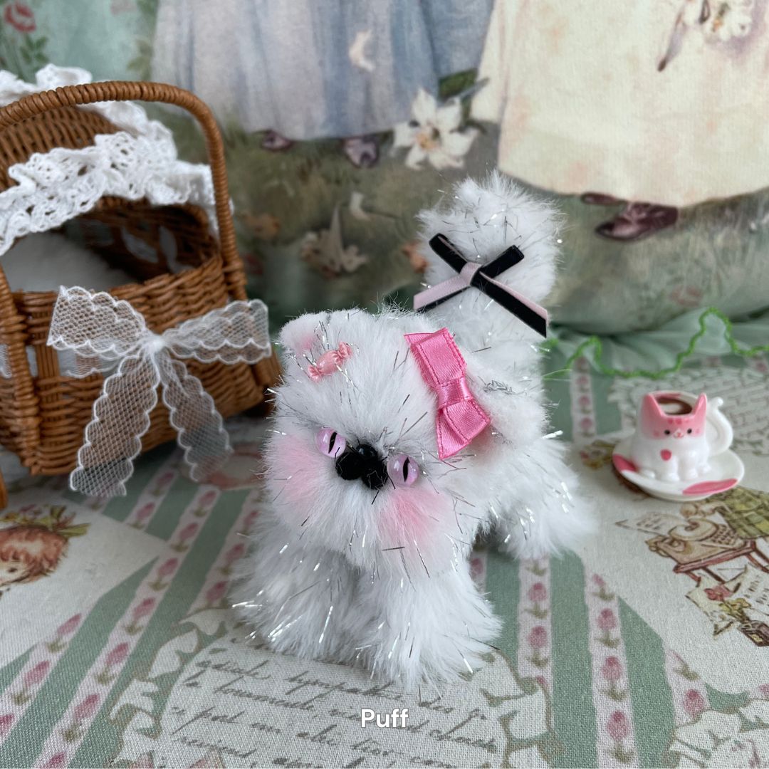 Handmade Fluffy Kitten - White Collection