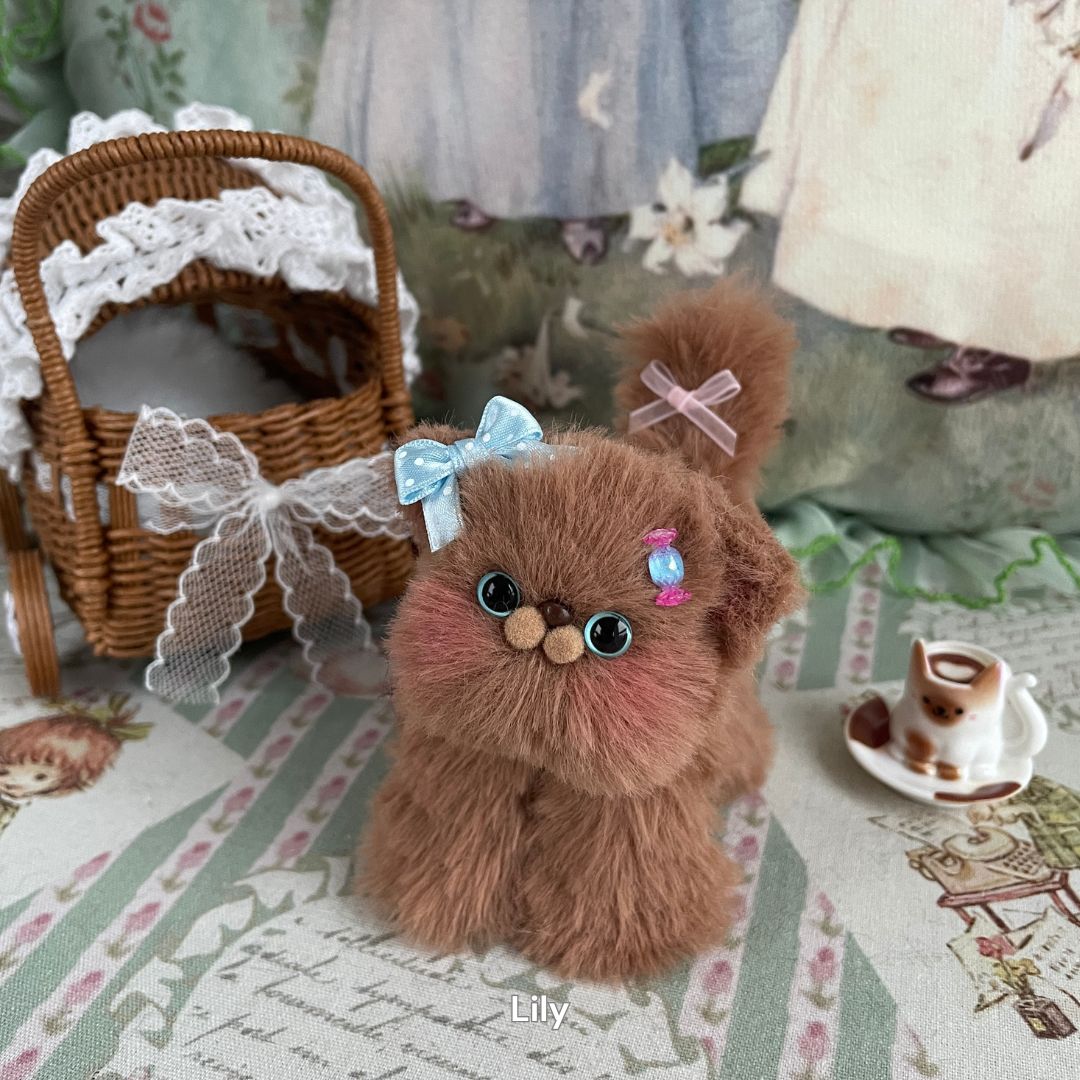 Handmade Fluffy Kitten - Brown Collection