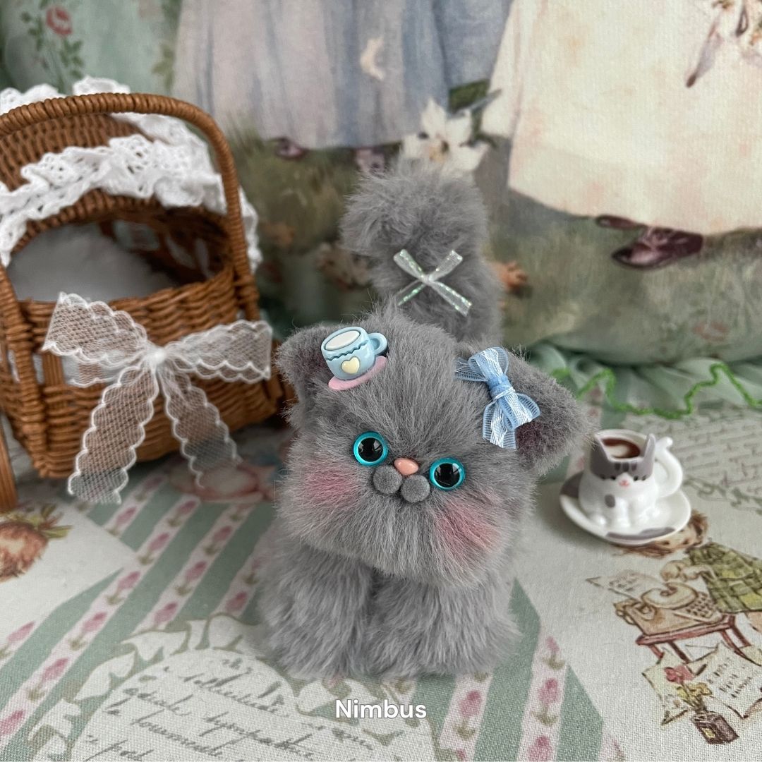 Handmade Fluffy Kitten - Gray Collection