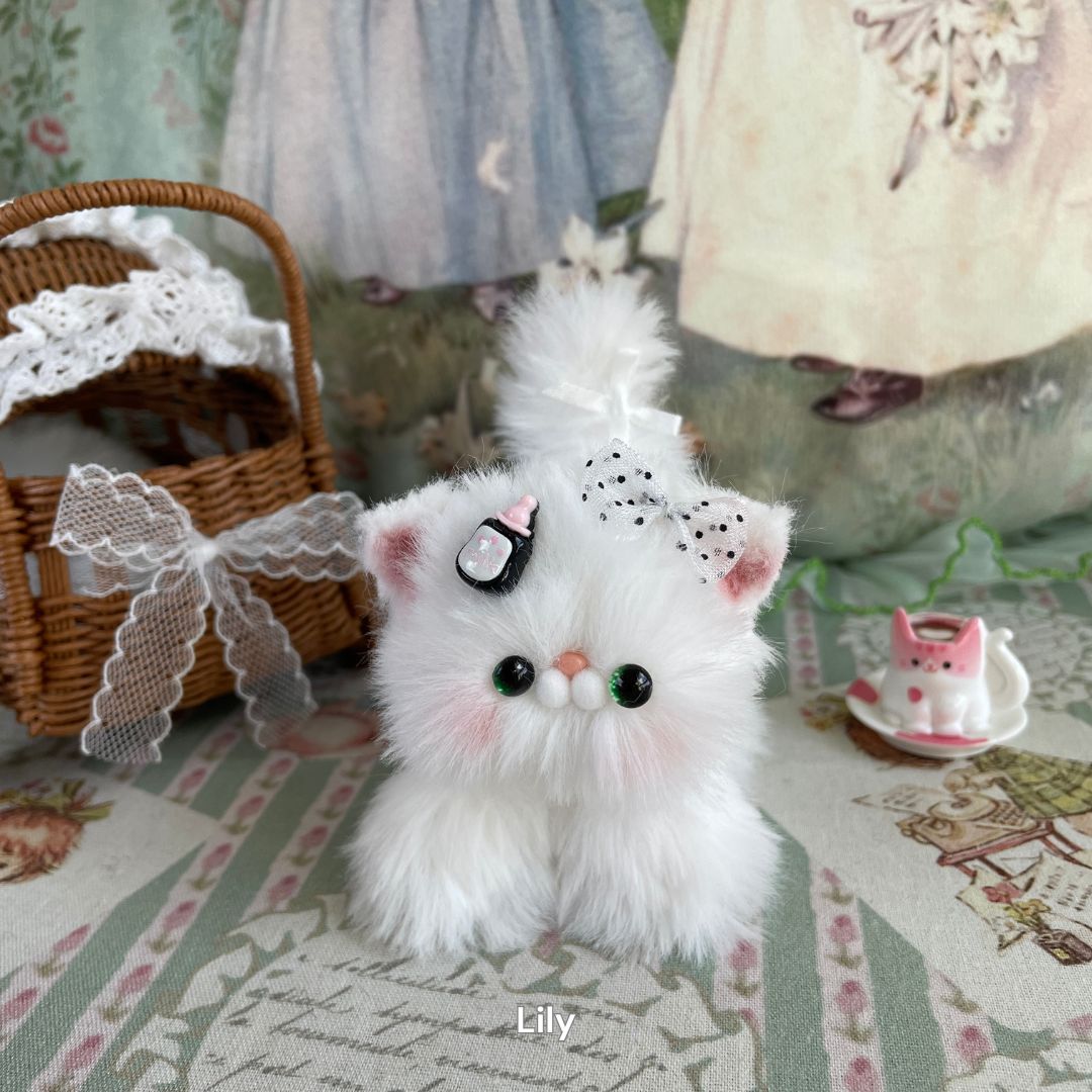 Handmade Fluffy Kitten - White Collection