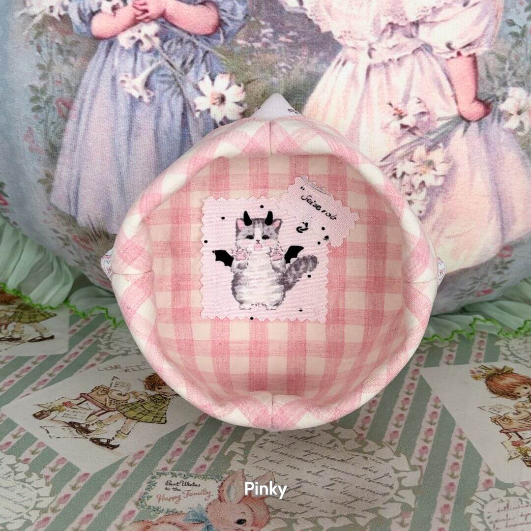 Gingham Cat Catch-All Tray