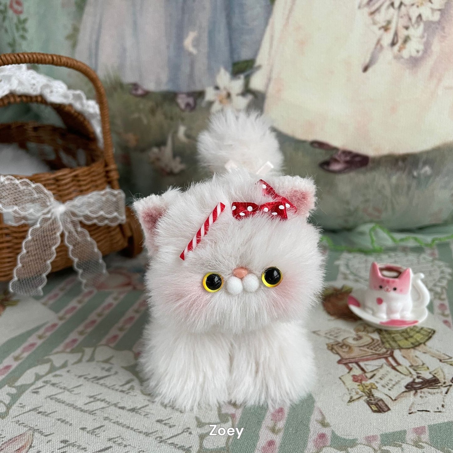 Handmade Fluffy Kitten - White Collection