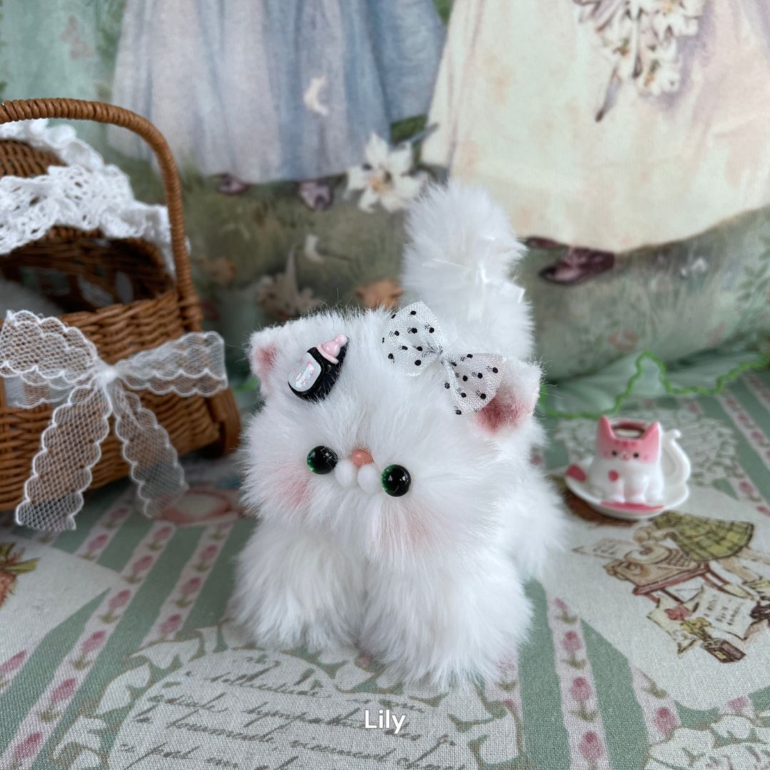 Handmade Fluffy Kitten - White Collection