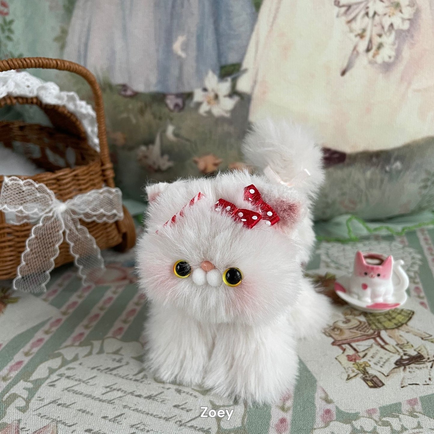 Handmade Fluffy Kitten - White Collection