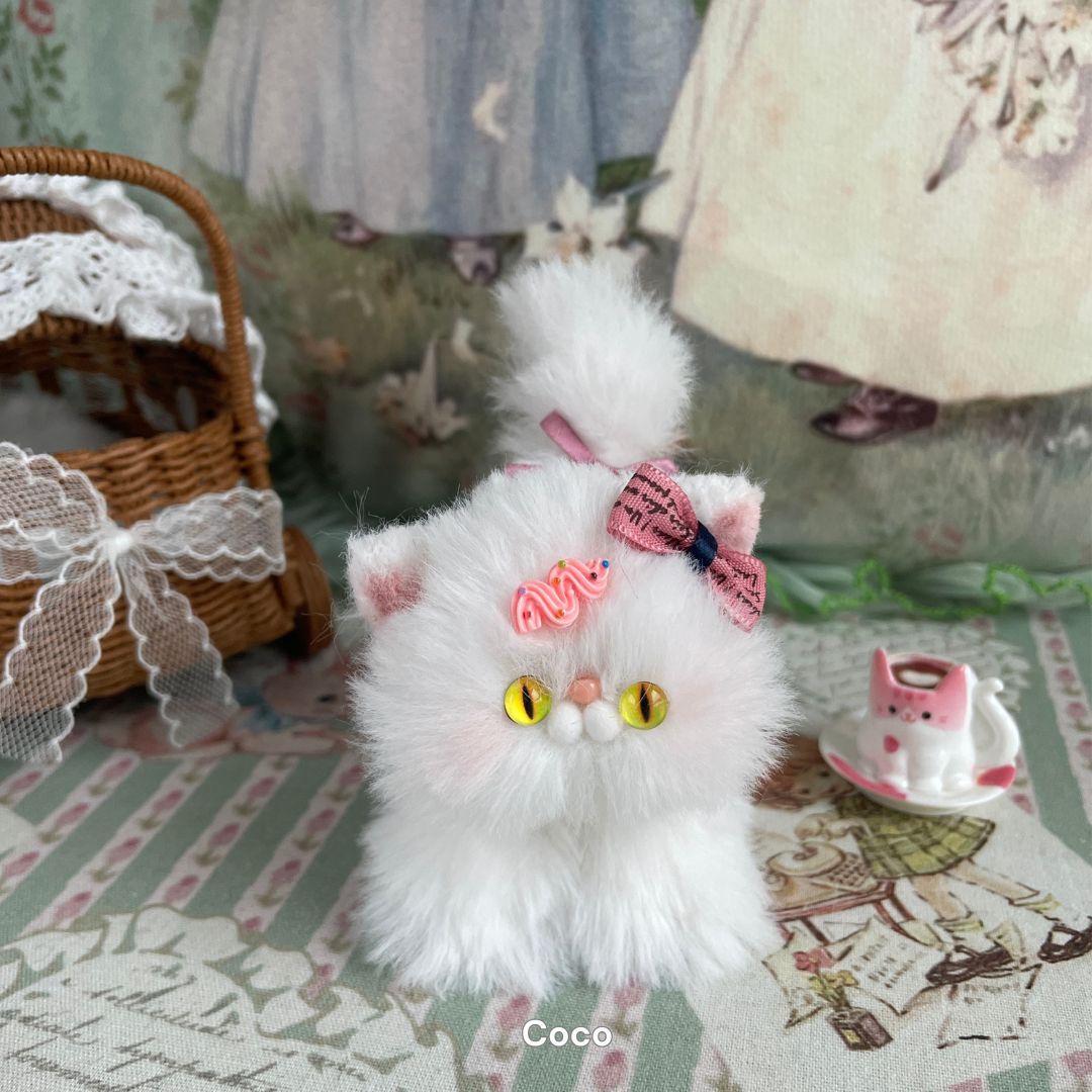 Handmade Fluffy Kitten - White Collection