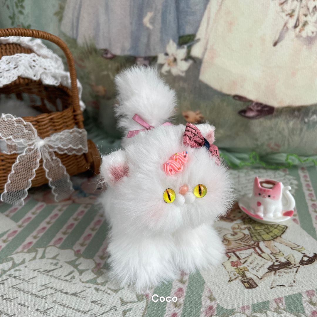 Handmade Fluffy Kitten - White Collection