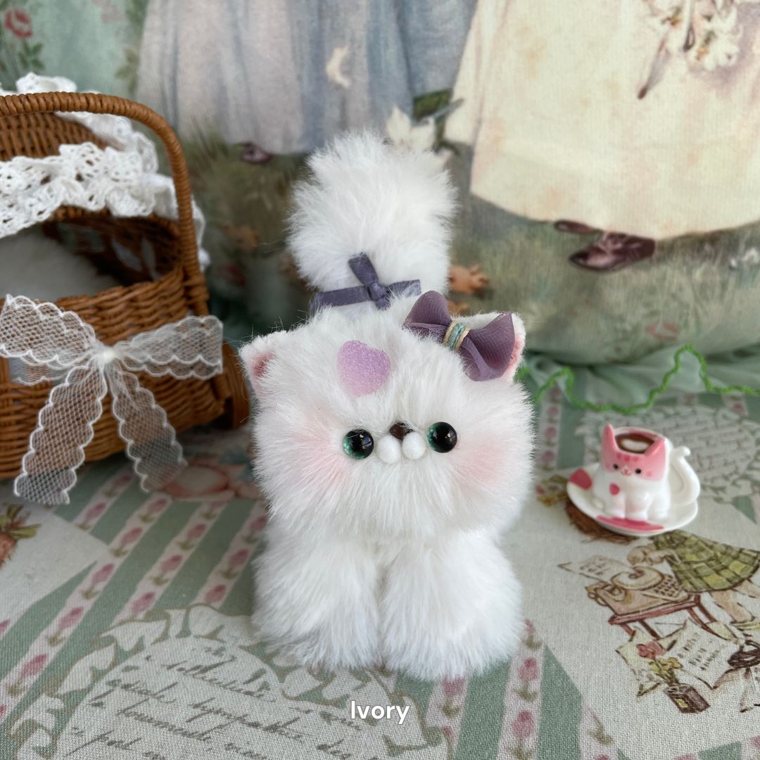 Handmade Fluffy Kitten - White Collection