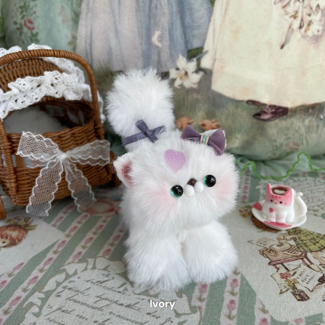 Handmade Fluffy Kitten - White Collection