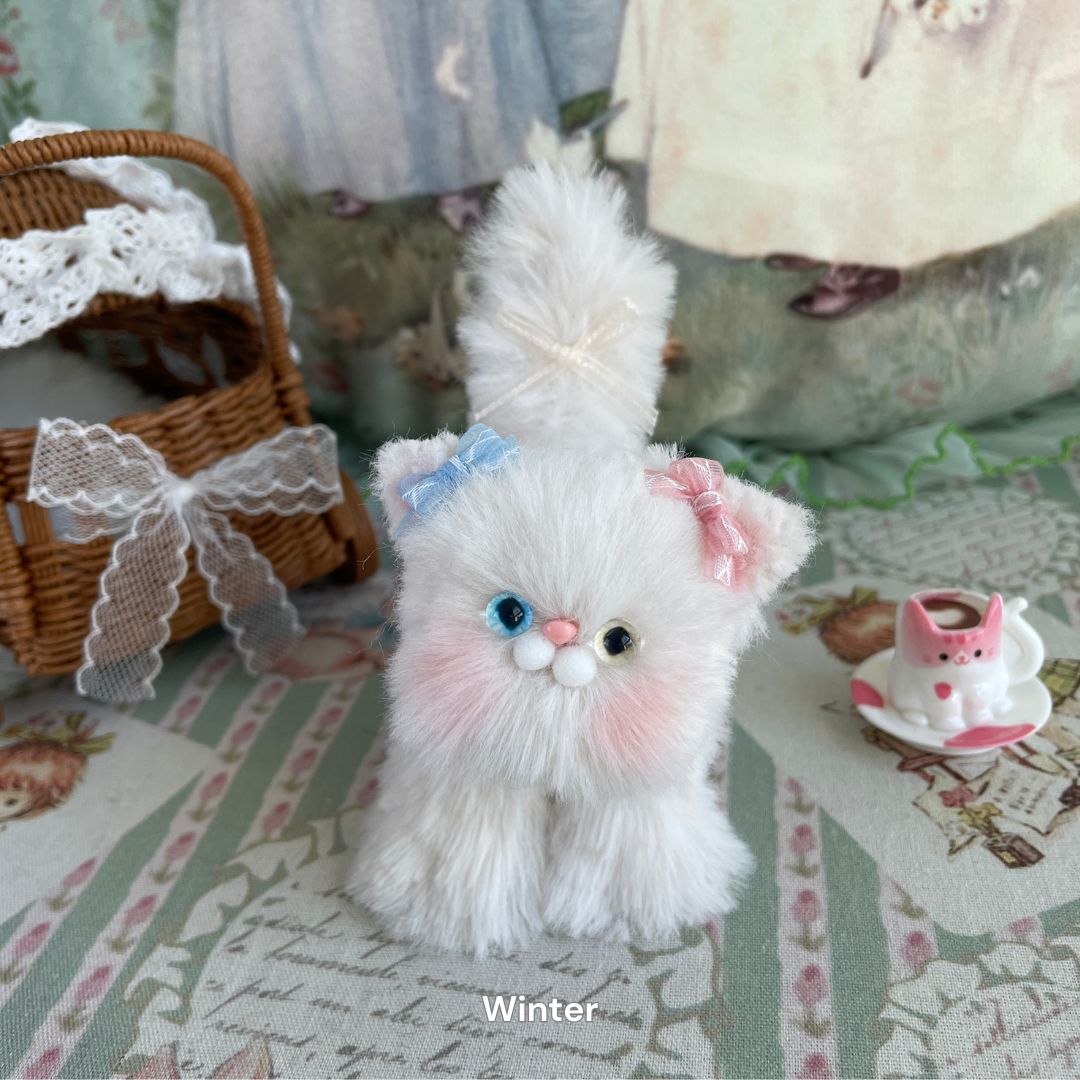 Handmade Fluffy Kitten - White Collection