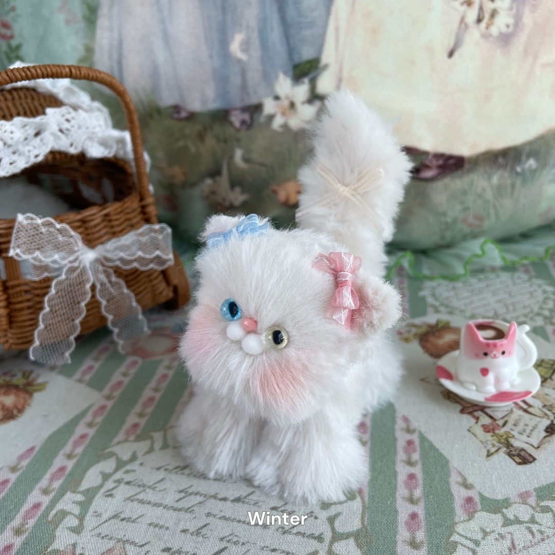 Handmade Fluffy Kitten - White Collection