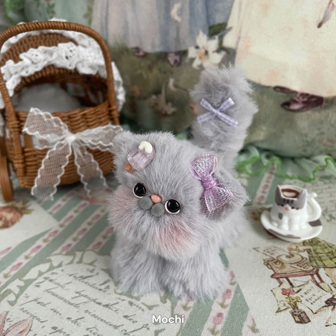 Handmade Fluffy Kitten - Gray Collection