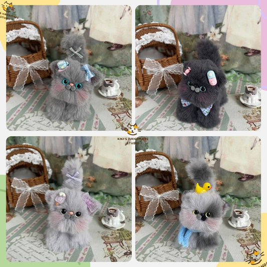 Handmade Fluffy Kitten - Gray Collection