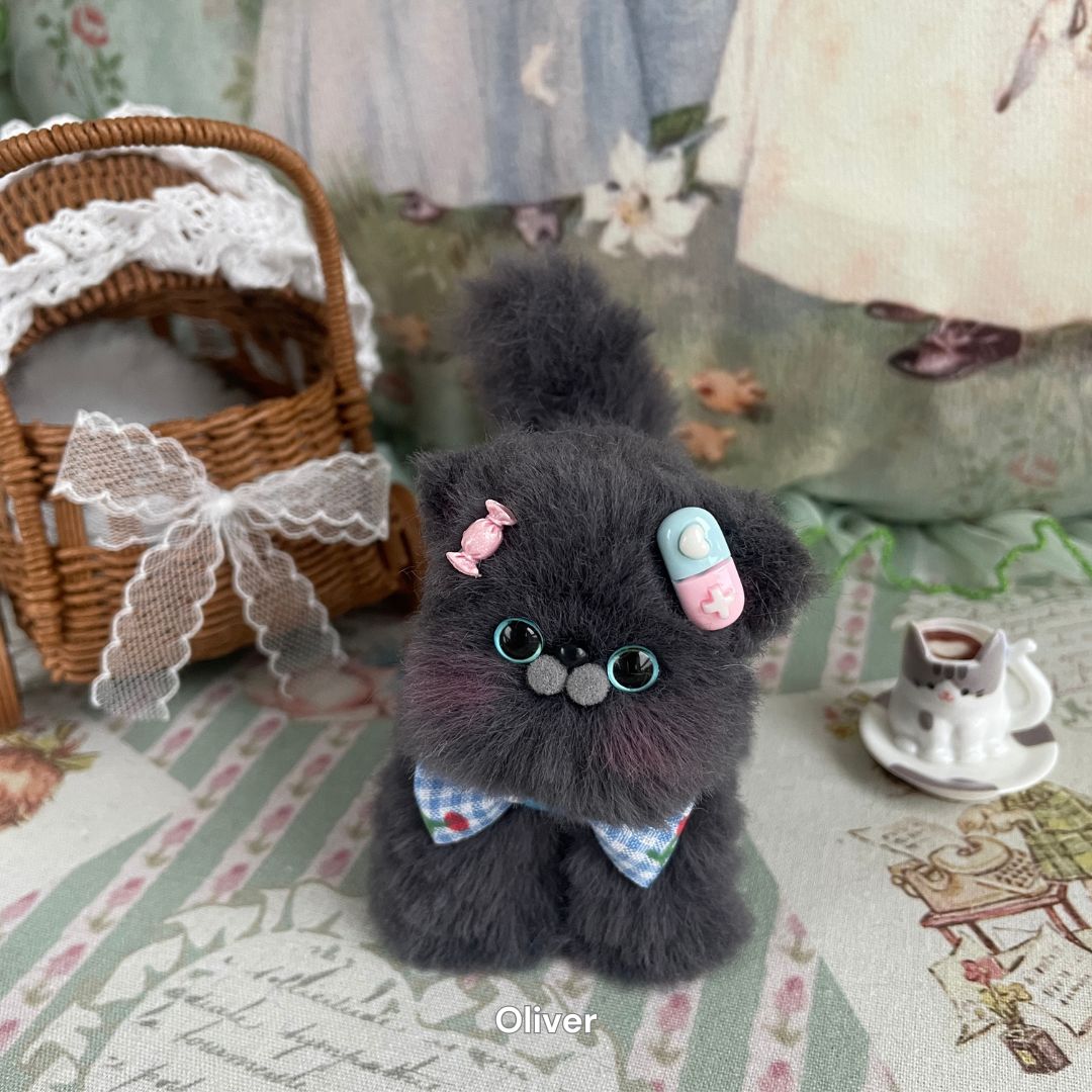 Handmade Fluffy Kitten - Gray Collection