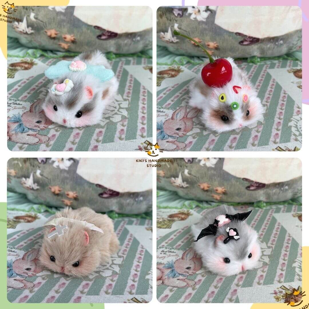 Lying Hamsters Figurines