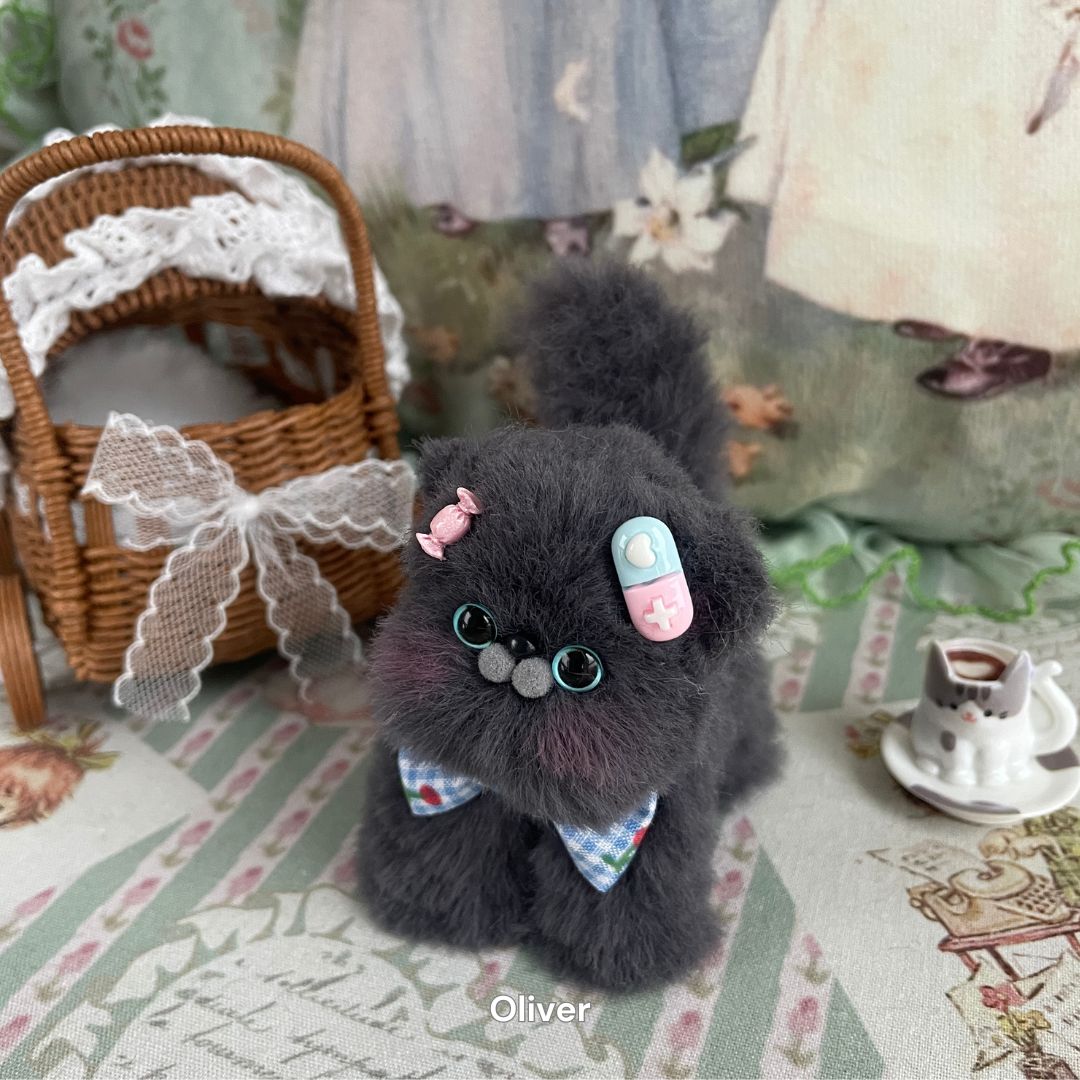 Handmade Fluffy Kitten - Gray Collection