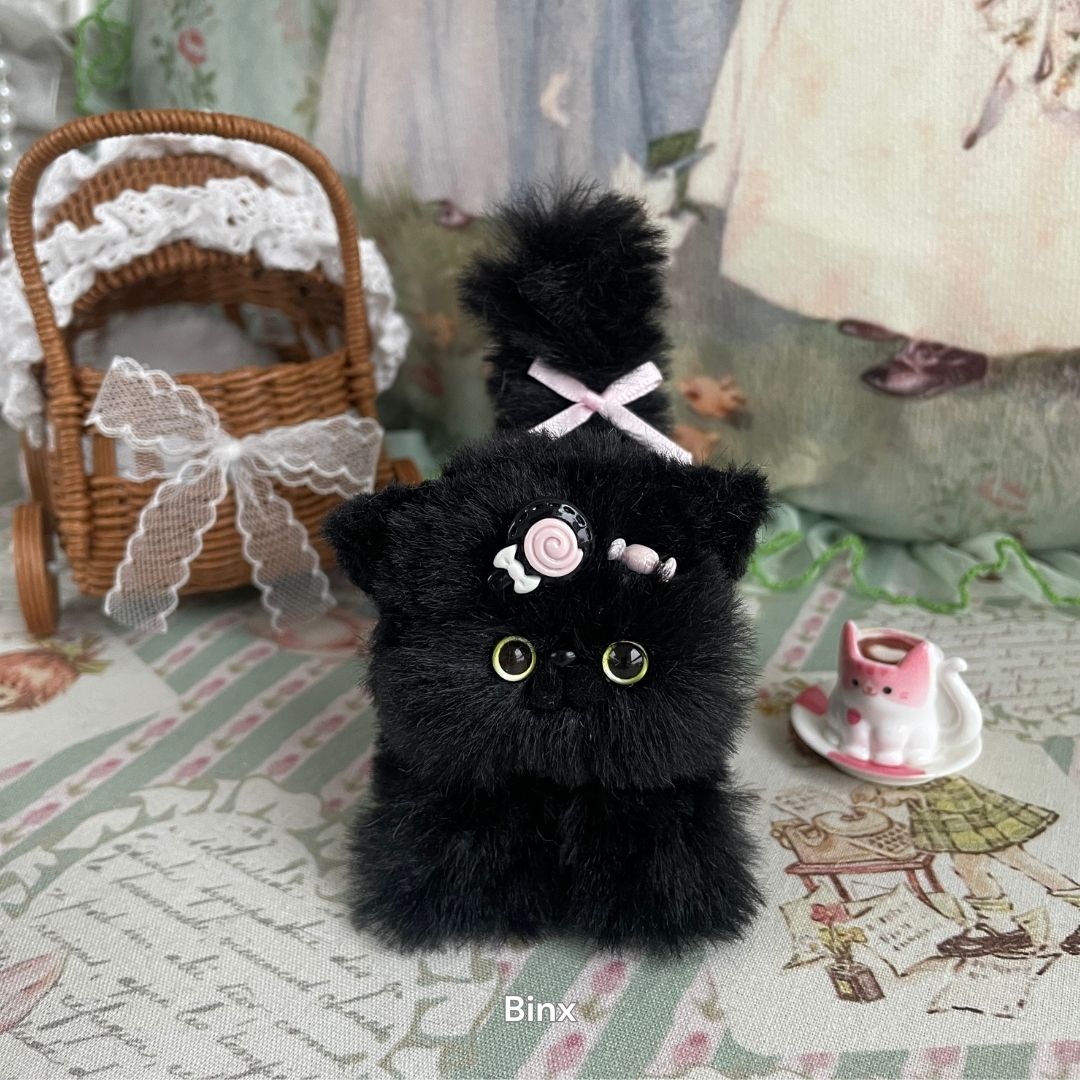 Handmade Fluffy Kitten - Black Collection