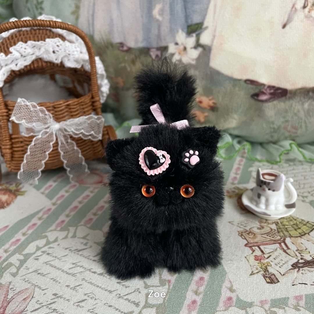 Handmade Fluffy Kitten - Black Collection