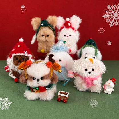 Christmas Bunny & Puppy