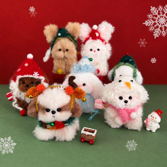 Christmas Bunny & Puppy