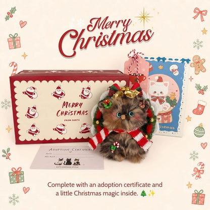 Mini Christmas Wreath Kitties
