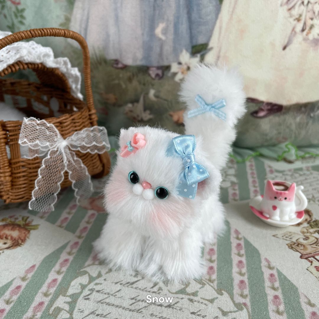 Handmade Fluffy Kitten - White Collection