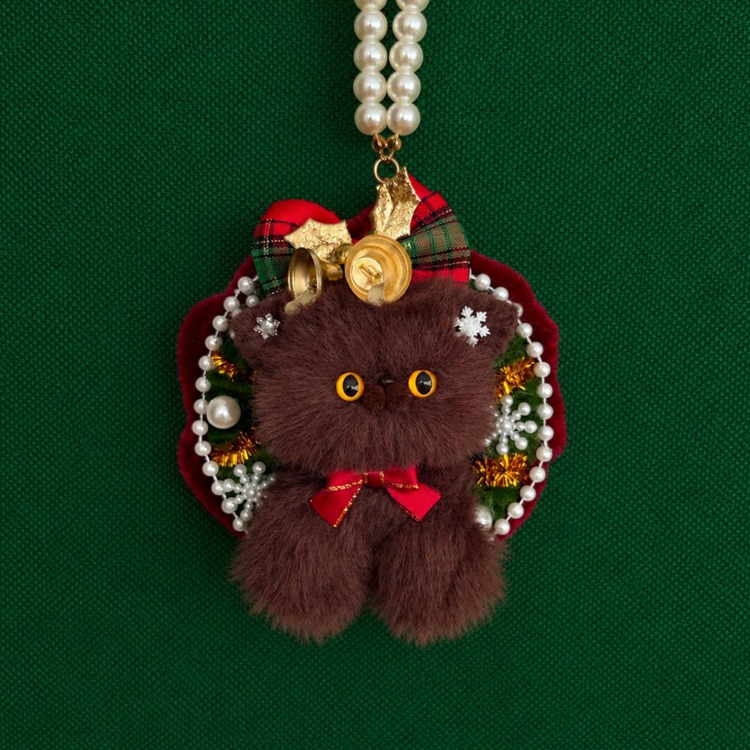 Mini Christmas Wreath Kitties