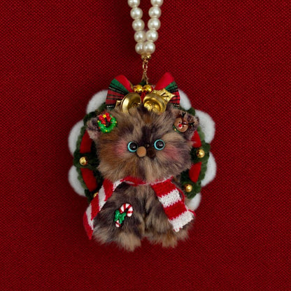 Mini Christmas Wreath Kitties