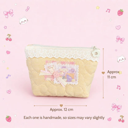 Cute Handmade Cotton Quilted Pouch – Small Everyday Organizer