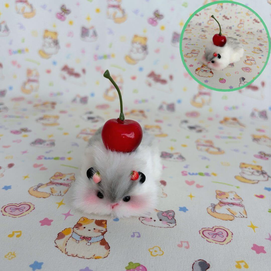 Lying Hamsters Figurines