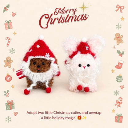 Christmas Bunny & Puppy