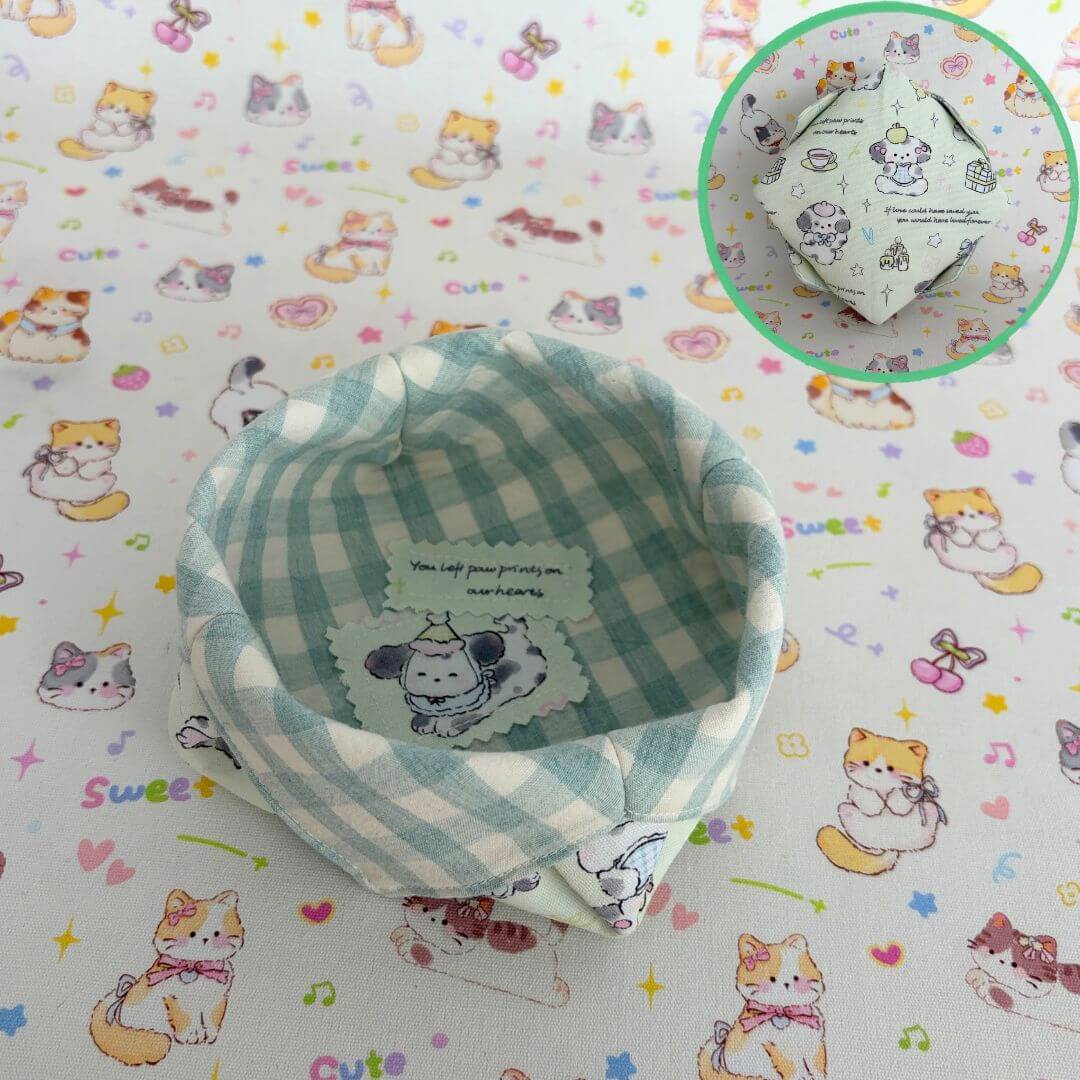 Gingham Cat Catch-All Tray