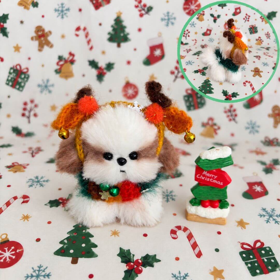 Christmas Bunny & Puppy