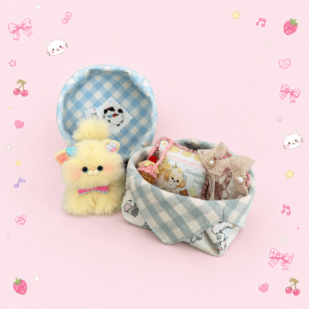Gingham Cat Catch-All Tray