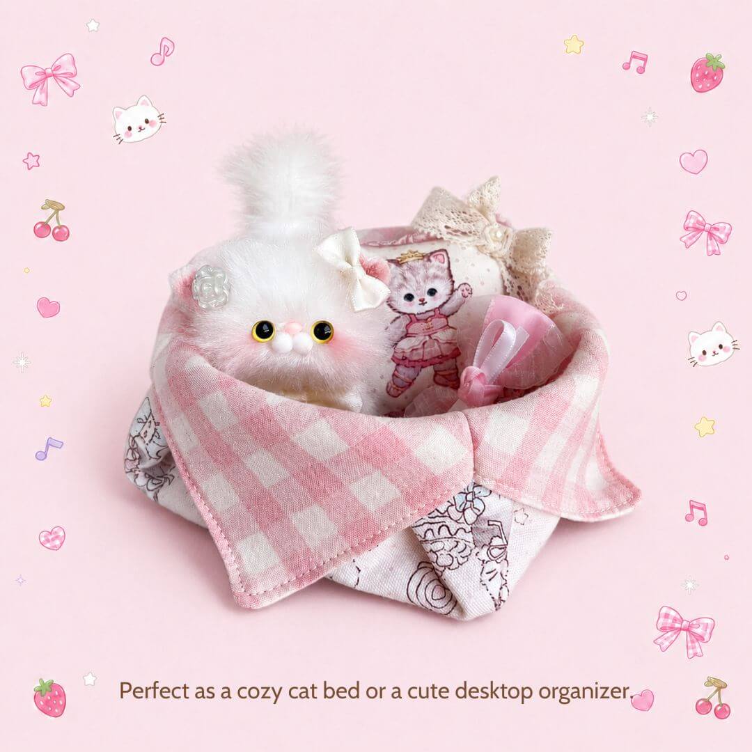 Gingham Cat Catch-All Tray