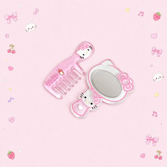 Adorable Mini Comb & Mirror Set