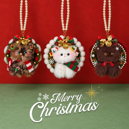 Mini Christmas Wreath Kitties