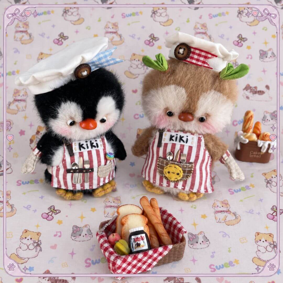 Mini Chef Penguin with Movable Joints