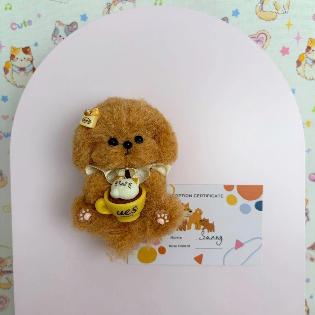 Fluffy Fridge Magnets - Biscuit