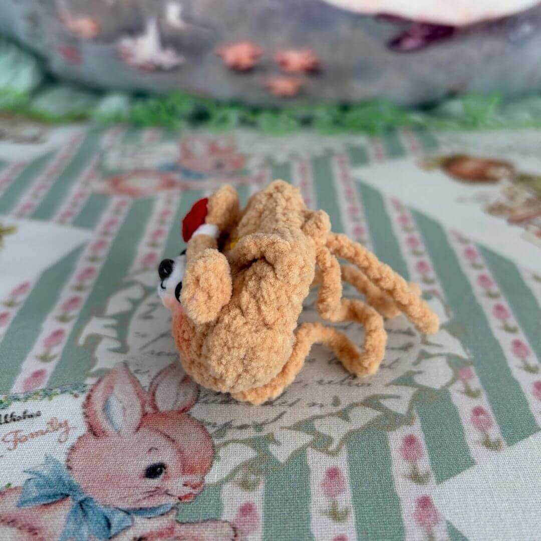Handmade Mini Backpack featuring a fluffy kitten in a playful pose, soft textures, and adorable details on a pastel background.