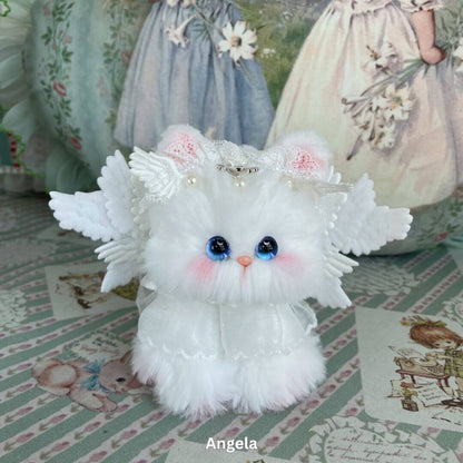Handmade Enchanted Big Paws Collection plush kitten, by Aiko from Kiki's Studio. Perfect decoration or gift for cat lovers.