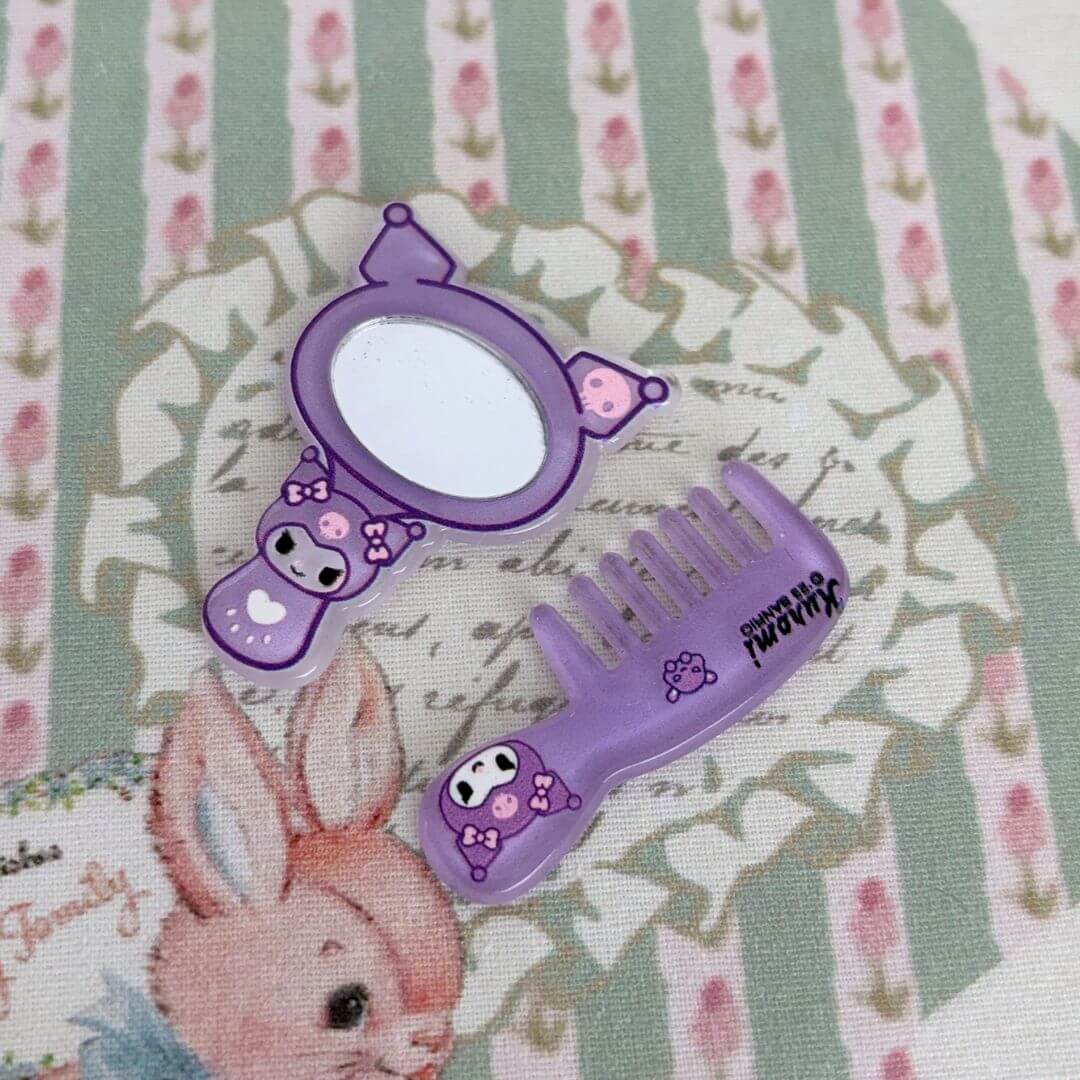 Adorable Mini Comb & Mirror Set
